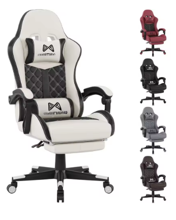 Gaming Chair, Computer Office Chair with Footrest, 155° Reclining Chair, Ergonomic High Back Computer Chair with Headrest
