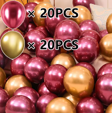 40/20Pcs 10inch Pomegranate Red Confetti Latex Balloons Wedding Globos Birthday baby shower House New year party Decorations