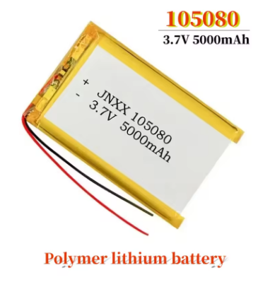 3.7V 5000mAh 105080 Lithium Polymer Li-Po Lithium Ion Rechargeable Battery for MP3 MP4 MP5 GPS Power Bank Mobile Phone Bluetooth