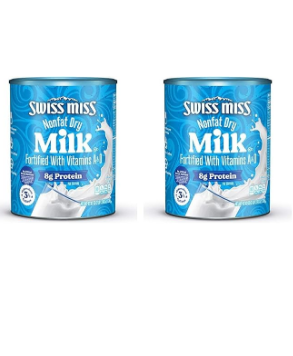 Swiss Miss Nonfat Dry Milk With Vitamins A and D, Makes Over 3 Gallons, 45.43 oz.(Pack of 2)