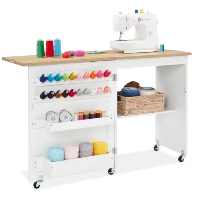 Folding Sewing Table Multipurpose Craft Station & Side Desk with Compact Design